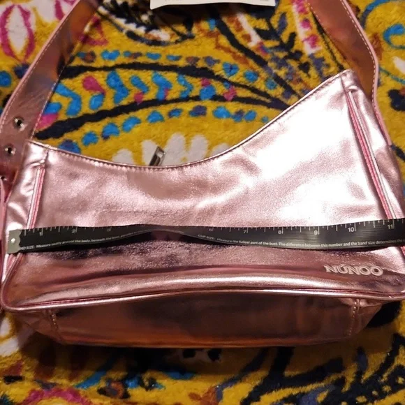 NWT Urban Outfitters Nunoo Vegan Faux Leather Metallic Shoulder Mini Bag - Picture 10 of 12